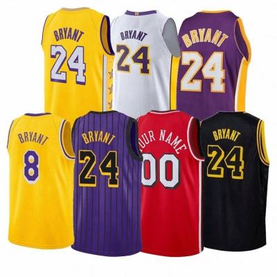 China Custom Kobe Bryant Basketball Jersey Sublimation Basketball Uniforms Bull nBaing- Laker Tank Top Antibacterial for sale