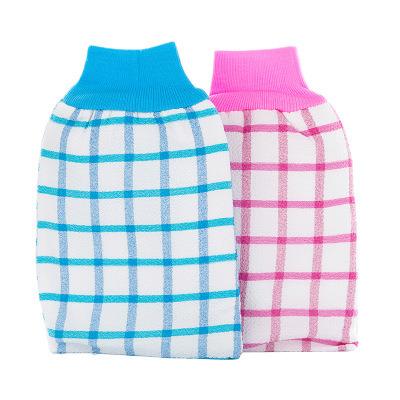 China EXFOLIATE plaid backing towel bath towel thickening bathing sling for sale