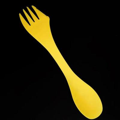 China Viable Wholesale Multifunctional High Quality Fashionable Travel Cutlery PP Three-sets Minister Fork Spoon Knife for sale