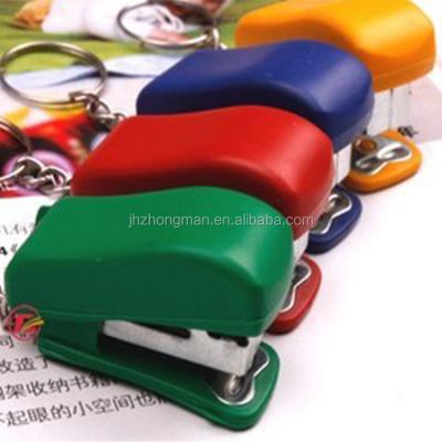 China wholesale cute small box printing logo gift mini stapler main chain pendant 3.5*2*2cm for sale