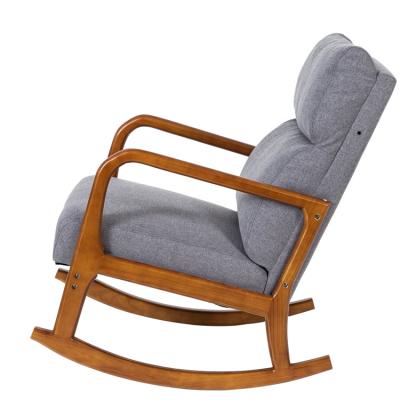 China High Quality Reclining Recliner American Rocking Chair Cushion American Solid Wood Lazy Lounge Chair for sale