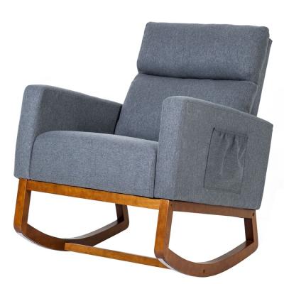 China Nordic Recliner Factory Retro Amazon Fabric Recliner Sofa Children Rocking Chair Home Living Room for sale