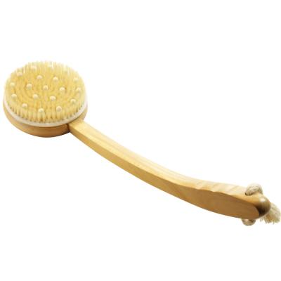 China All Natural Amazon Hot Selling Natural Bath Body Long Wooden Round Brush for sale