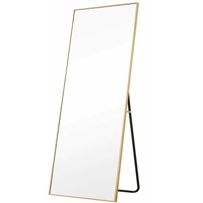 China Contemporary Dressing Room Gold Standing Integral Aluminum Mirror Frame for sale