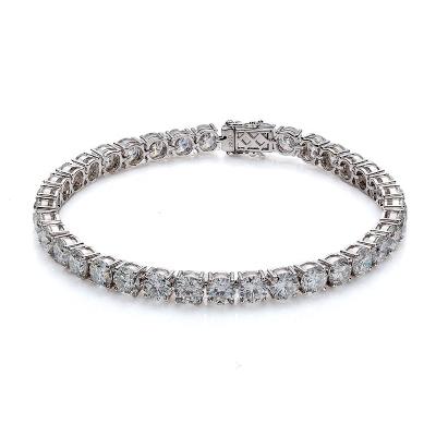 China CLASSIC Round CAZY 18K White Gold CAZY CUT 18K Round White Gold Moissanite Bracelet Brilliant Moissanite Bracelet Jewelry Diamond RingJewelry Fine Jewelry for sale