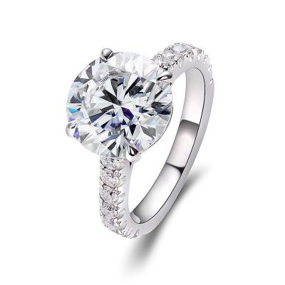 China White Brilliant Round Half Eternity Available Cazy 925 FASHION Jewelry Sterling Silver VVS1 DEF Fork Setting Engagement Moissanite Ring for sale