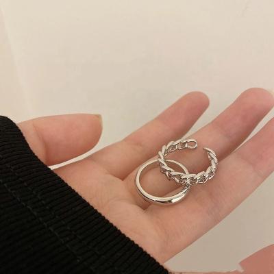 China FASHIONABLE Amazon Alloy Korea Style Fashion Rings Gold Plated Women's Ring Simple Personality OEM Rings for sale