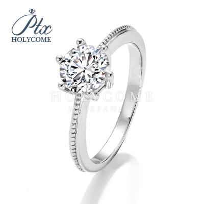 China 2022 TRENDY Spring Fashion Trends 1 CT Moissanite Wedding Moissanite Engagement 925 Sterling Silver Rings for sale