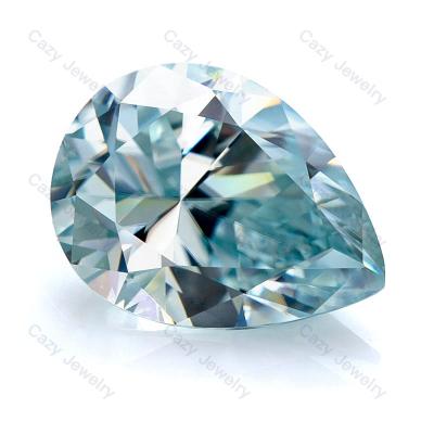 China Fire Cazy Jewelry Aqua Blue Brilliant Pear Loose Gemstone Moissanite Color Set Or Stone In Stock for sale