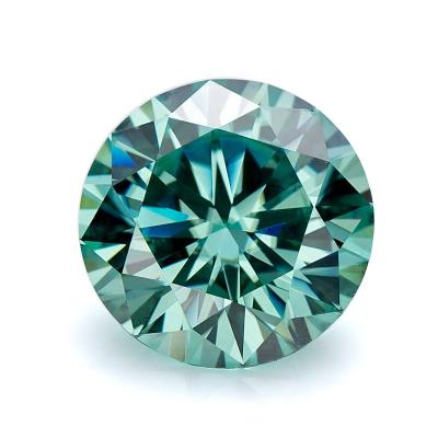 China 2021Loose Moissanite Stones Classic Fashion D Color VVS1 3.0mm Green Round Cut Loose Stone Moissanite Custom Moissanite Heater for sale