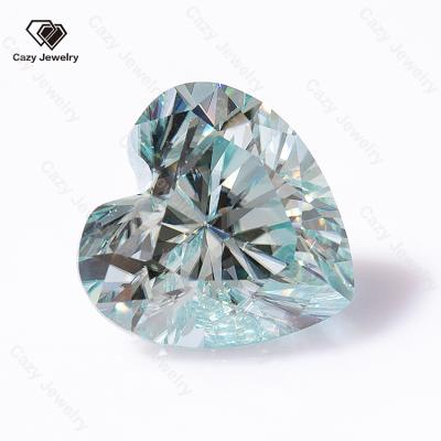 China Fire Cazy heart moissanite VVS1 6.5mm heart shape moissanite 1ct color set or blue moissanite for sale