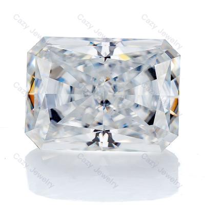 China Color Set or White Fire DEF Color Jewelry Making Professional Supplier Customized VVS1 Crushed Ice Hybrid Gemstone Moissanite Radiant Loose Gems for sale