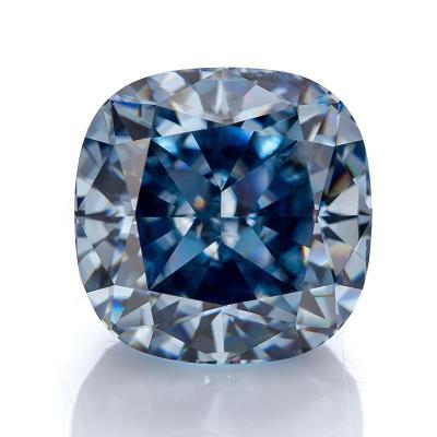 China Hot Selling 8x8 Color Game Or Fire Moissanite Loose Crushed Ice Pear Hybrid Moissanite Vivid Blue Jewels Making Crushed Ice Luxury FineJewelry for sale