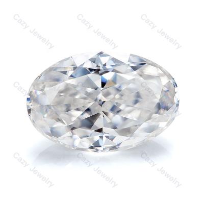 China Color Play or Fire DEF Cazy Jewelry VVS1 White Oval Crushed Hybrid Ice Gemstone Moissanite Loose Stone for sale