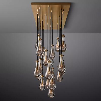 China Modern Hot Sale Decorative Lighting Black Pendant Lamp Modern Gold Feather Entryway Chandelier For Dining Room for sale