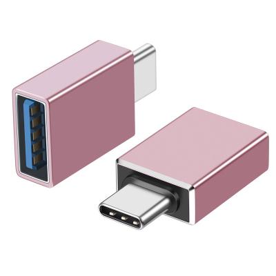 China LAPTOP 3A Type C to USB 3.0 OTG Adapter USB C Female to USB Male Data Converter for Laptop and Mobile Phone for sale