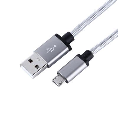 China Fast Charging Speed ​​Braided Usb2.0 Aluminum Micro Charging Cable Usb2.0 Am To BOM Micro Cable for sale