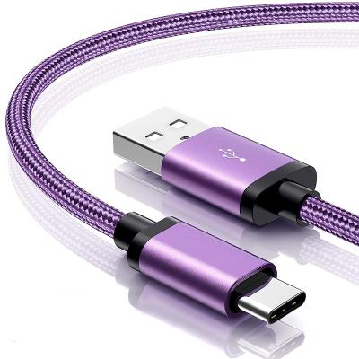 China Nylon Braided Usb 3A Usb Fast Charging Type Camera Cable Fast C Usb 2.0 Fast C Cable For Samsung Smart for sale