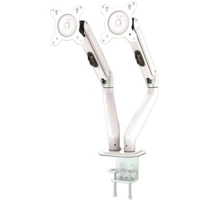 China Dual Monitor and Monitor Riser Computer LCD LED Monitor Arm Stand Shock Absorber Steel Arm for sale