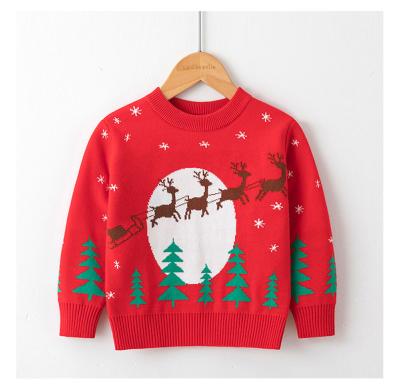 China Autumn Winter Children's Clothing Anti-Shrinkage Girl Christmas Sweater Sweater Child Deer Pullover Bottoming for sale