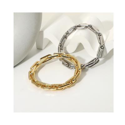 China 2021 New CLASSIC women alloy simple latch chain bracelet fashion jewelry for women accessories for sale