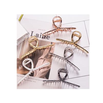 China Fashion New Fashion Women Simplicity Hair Clips Metal Alloy Gold Acrylic Hair Claw Hair Accessories for sale