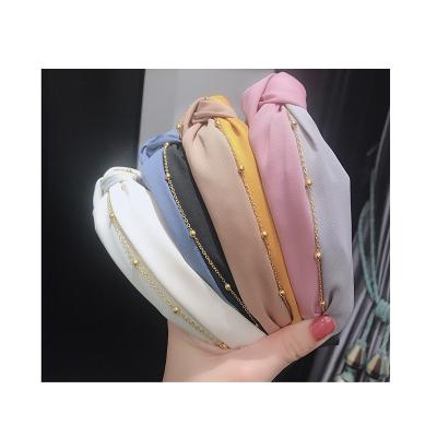 China Hot Selling Fashion Girls Chain Hairband Hairband For Women Elastic Hairband for sale