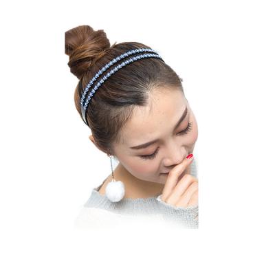 China New Style Fashion Rhinestone Headband Double Row Fashion Toothed Non-Slip Headband for sale