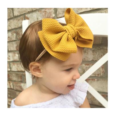 China Fashion child bow headband baby headbands turban tied girl's headbands baby hair accessories hair band for sale