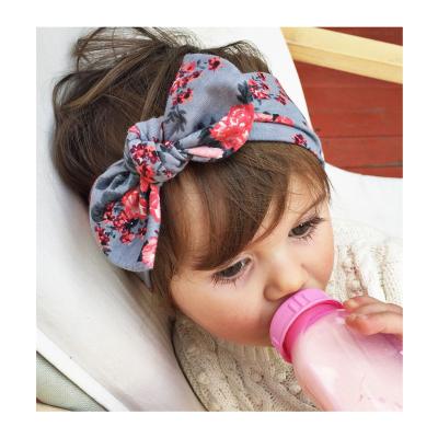 China Fashion Boutique Printed Cotton Bohemia Headband Baby Hair Accessories Girls Soft Elastic Bows Headband for sale