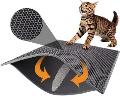 China Wholesale Hot Sale 5 Styles Breathable Urine Proof Trapping Mat EVA Double Layer Cat Litter Waterproof Mat for sale