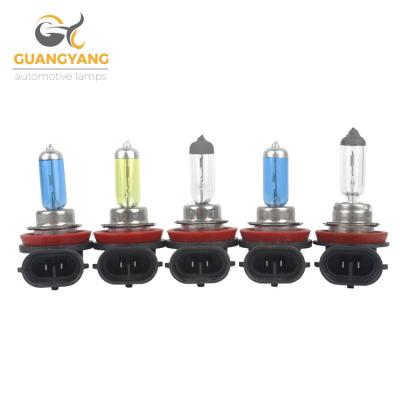 China Car Light H11 12v 100w White Blue Yellow Auto Halogen Auto Halogen Bulb for sale