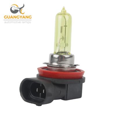 China Yellow auto car light h9 lamp 12v 65w quartz glass halogen bulbs factory for sale