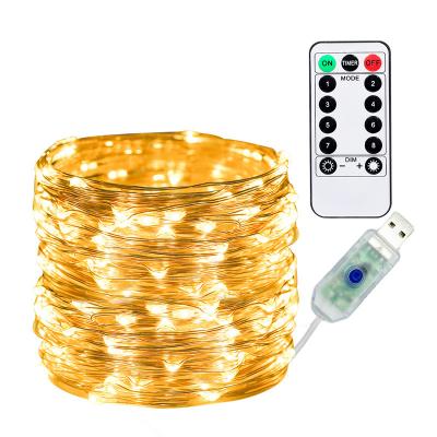 China DOSYU USB Remote Control Led Copper Wire Lamp String Christmas Wedding Decoration LED Star Lantern for sale