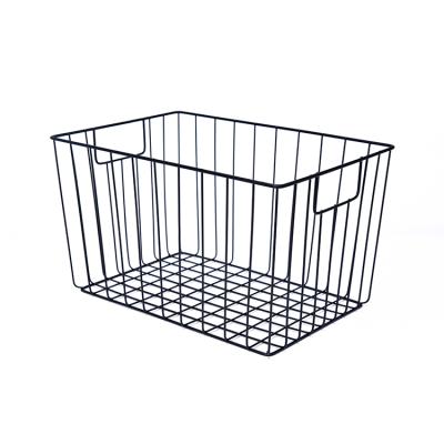 China KINDOME Sustainable Rectangular Metal Wire Storage Baskets For Kitchen Pantry Cabinet for sale