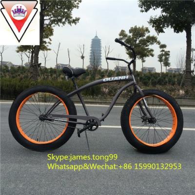 China Fat Beach Cruiser Bike mit 26-Zoll-Schnee-Reifen und Aluminium-Rahmen im Jahr 2015 zu verkaufen