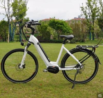 China Marco de aleación de aluminio de 26 pulgadas eléctrico 700c 28 pulgadas MID Drive M400 Bafang Motor City bicicleta eléctrica en venta