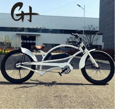 China Men's 24inch 3.0 Tire 48V 17AH OEM/ODM 750W 28MPH Single Speed Bafang Motor Display Chopper Electric Bicycle for sale