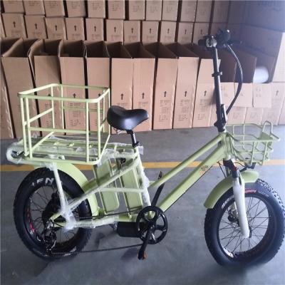 China Long Distance Delivery Electric Cargo Bike with Dual Lithium Batteries and Disc Brake for sale