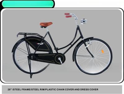 China Obtenga su bicicleta holandesa de 28 pulgadas en negro clásico. en venta