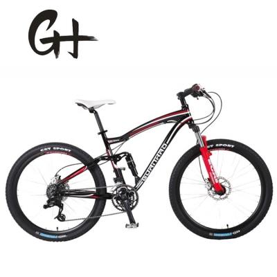 China 7005 Aluminum Frame 24S Shimano Altus 3x8 Speeds Full Suspension Mountain Bike 17KG for sale