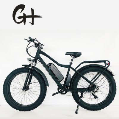 China 26 inch PAS 750W 1000W 48V Lithiumbattery Fat Tire Mountain Electric Bike voor volwassen mannen Te koop