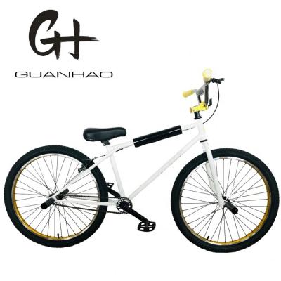 China Gepersonaliseerd logo 26 inch BMX fiets met Hi-Ten staal frame en 25T kleine ketting Te koop