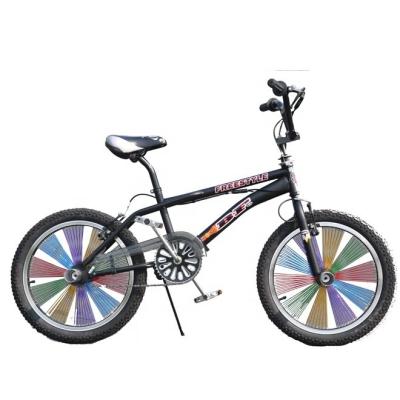 China Aluminium draad stam BMX 20 inch kleurrijke 130H Spoken Chinese CE Kid Freestyle fiets Te koop