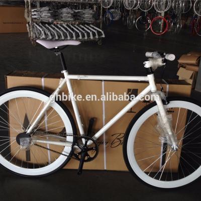 China Single Speed Bicycle 700c Fixie Bike with KMC Chain and Gross Weight 13kg for sale