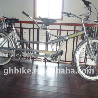 China Stalen frame en vork 26 inch Tandem Bike met 26