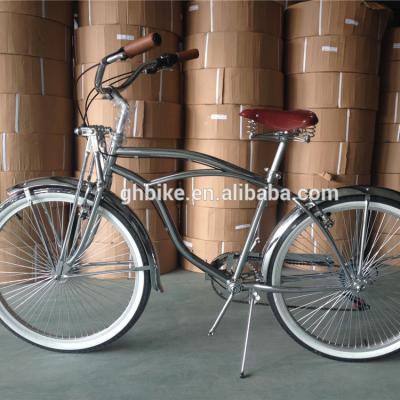 China Steel Frame 26inch Single Speed Mens Beach Crusier Bike in ANY COLOR CE Approved for sale