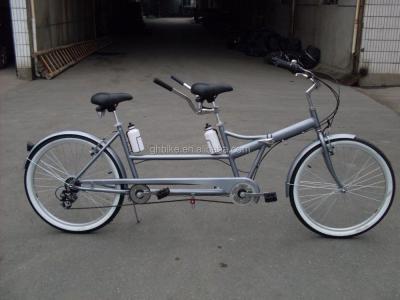 China FD ShimanoTY-18 and RD ShimanoTY-18 Derailleur 26-inch Tandem Bicycle for Two Riders for sale