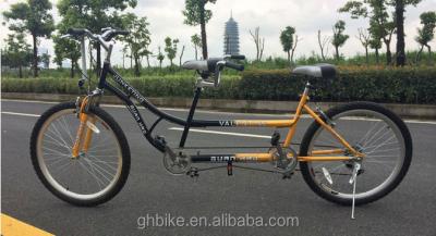 Cina 26 pollici Tandem Bike Bicicletta Beach Cruiser Stile Bicicletta a due posti con peso lucido 25kg in vendita