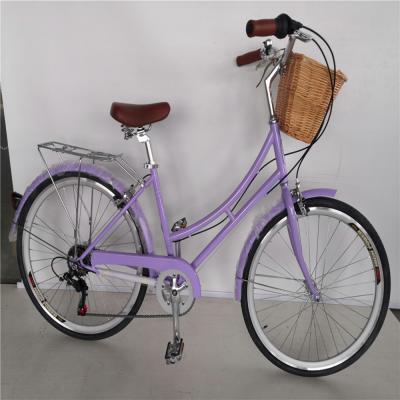 China KMC 7 Gear Classic Lady Bike 28 Ladies Vintage Bicycle 26 Retro Women Bikes with Basket for sale